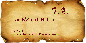 Tarjányi Nilla névjegykártya